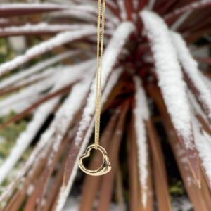 Heart shaped pendent and chain