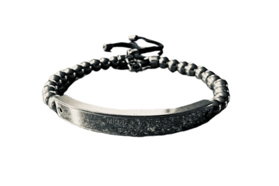 Silver braclet - stringing / restringing